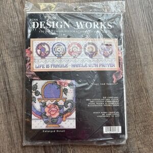 Design Works 9266 Cups And Saucers Counted Cross Stitch Kit Handle With Prayer